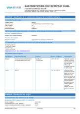 Mastersystems contactspray 750 ml - FDS